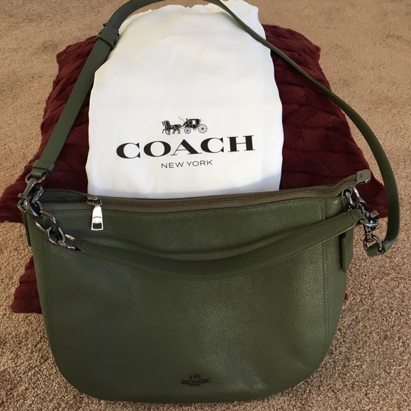 Coach Handbags - Coach Chelsea Hobo Dark Olive Crossbody